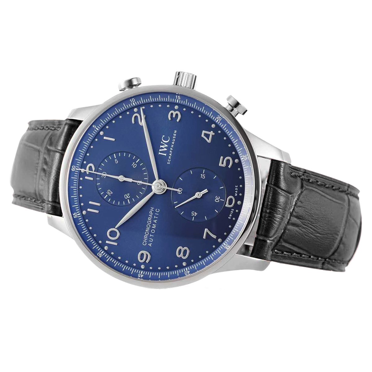 Portugieser Chronograph IW371606 Blue Dial in Steel